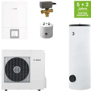 BOSCH Splitwärmepumpen-Paket BOPA CS314 CS3400iAWS 14OR-T/14E, BH120-5 1A, HR300
