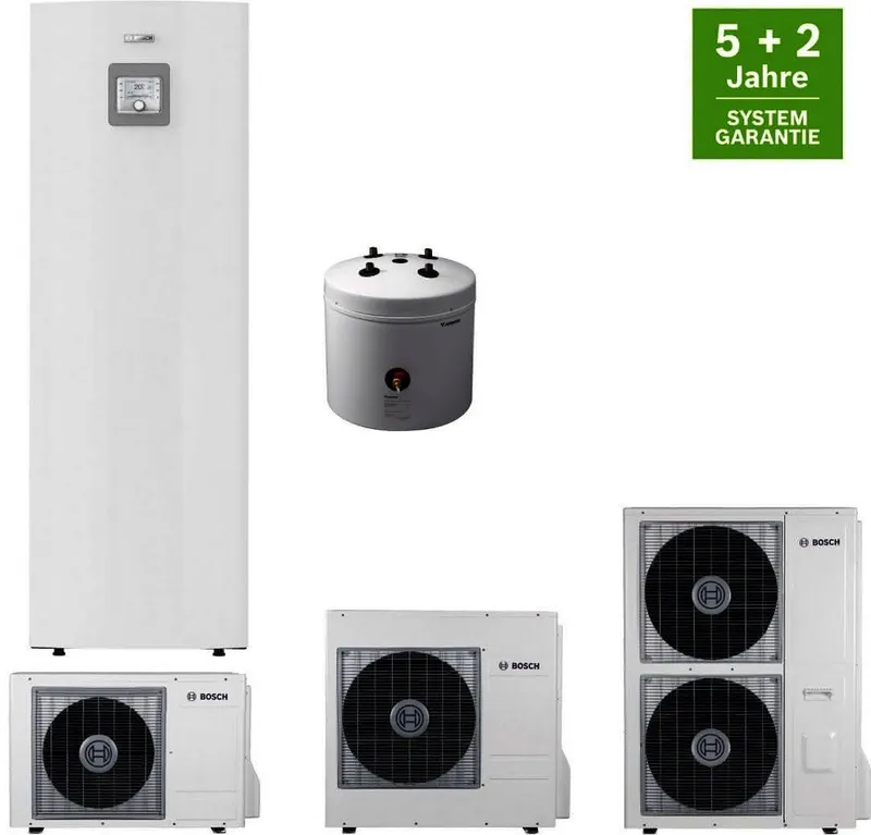 BOSCH Splitwärmepumpen-Paket BOPA CS305 CS3400iAWS 10 OR-T mit 14 M, BH 120-5 1A
