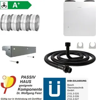 BOSCH Wohnungslüftungspaket BOPA VE2 V5001 C 260 E, Wandkonsolen-Set