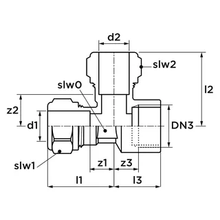 AIPS VSH Super T-Stück IG d15x15xRp1/2 (DN15) I/I/I MS – Bild 2