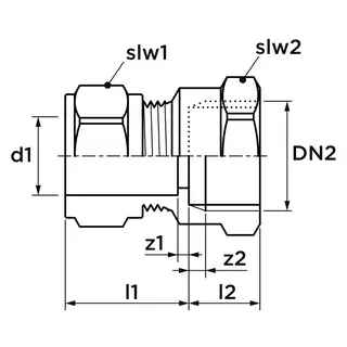 AIPS VSH Super Über.-Muffe d54xRp2 (DN50) I/I MS – Bild 2