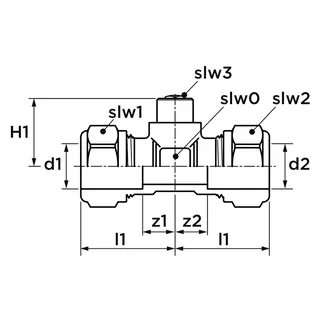 AIPS VSH Super T-Stück m. Entlüftung d22 I/I MS – Bild 2