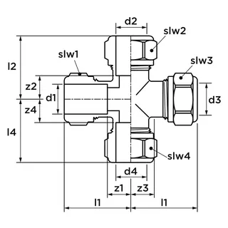 AIPS VSH Super Kreuzstück d22 I/I/I/I MS – Bild 2