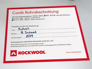 CONLIT Kennzeichnungsschild - 200748 R90 Rohrabschottung-ABP-Kunststoffwasser