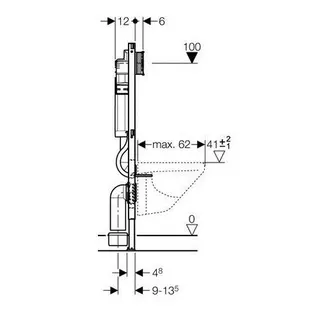 Geberit Duofix WC Vorwandelement 112 cm, mit Spülkasten UP320 – Bild 3