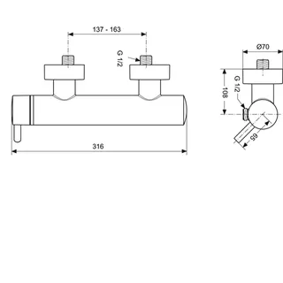 Ideal Standard Celia Brausearmatur AP DN 15 – Bild 2