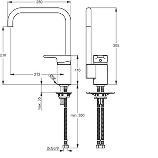Ideal Standard Active Küchenarmatur hoher Auslauf chrom