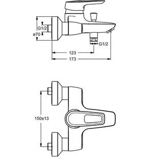 Ideal Standard CeraMix Blue Badearmatur AP – Bild 2