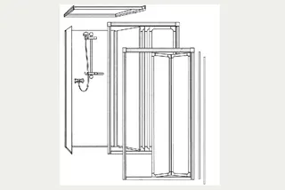 Roth Komplettdusche Exklusiv Oberteil Typ 253/945x795/Gleittür – Bild 4