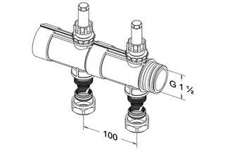 Roth Industrieverteiler 1 1/2"x25 Heizkörper 3 mit DFA – Bild 4