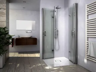 Roth Glasdusche Cariba Move E4 Eckhälfte links 900x2000 ESG klar – Bild 4