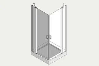 Roth Glasdusche Cariba E4 Eckhälfte m.F.1200x2000 ESG klar – Bild 3
