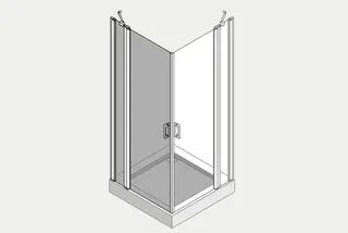 Roth Glasdusche Cariba E4 Eckhälfte m.F.1200x2000 ESG klar – Bild 4