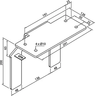 Zehnder Zubehör Bankträger ZRV542-542/1 weiß RAL 9016