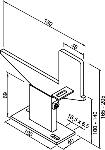 Zehnder Zubehör Fußkonsole FMORV 14M ZRV433, 433/1, weiß RAL 9016