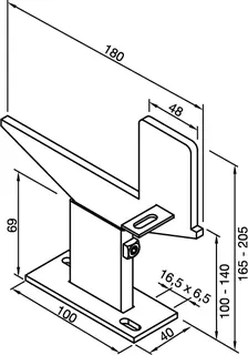 Zehnder Zubehör Fußkonsole FMORV 14M ZRV433, 433/1, weiß RAL 9016