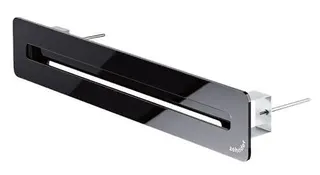 Zehnder Schlitzdurchlass ComfoGrid Linea 400 Black, Länge 436 mm, Glasoptik schwarz