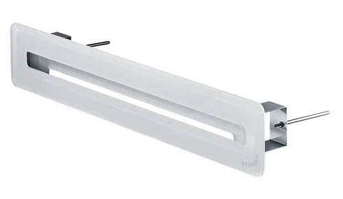 Zehnder Schlitzdurchlass ComfoGrid Linea 400 White, Länge 436 mm, Glasoptik weiß