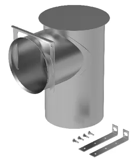 ZE Luftdurchlassgehäuse ComfoCase TVA 1xDN110, DN125, seitl., H=223, m. Wibef