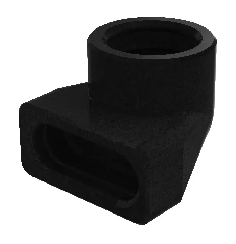 Zehnder Übergangsbogen ComfoFit Therm DN90-flat 51, 90Gr, schw, EPP, m. Dicht.