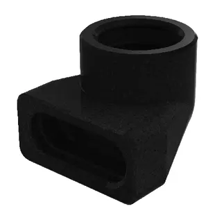 ZE Übergangsbogen ComfoFit Therm DN90-flat 51, 90Gr, schw, EPP, m. Dicht.