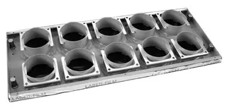 ZE Montageplatte ComfoCube 10x DN110 für Luftverteilkasten APV, verz. Stahl