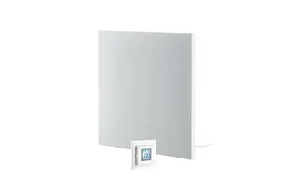 GD Metall-Infrarotheizung 600 W, weiß Strukturoberfläche mit Thermostat DTB-2R