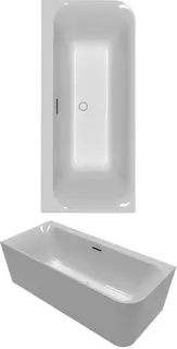 Villeroy & Boch Vorwand-Badewanne Loop&Friends LSF 1800x800 x600mm SQUARE linke Ausführung we Alpin – Bild 2