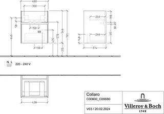 Villeroy & Boch WTUS Collaro B0 460x546x374mm m. Bel. 2 Ausz. Waschtisch m.tig Arizona Oak – Bild 4