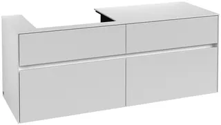 Villeroy & Boch WTUS Collaro C08500 1400x548x500mm 4 Ausz. Waschtisch links White Matt – Bild 3
