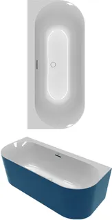 Villeroy & Boch Vorwand-Badewanne Loop&Friends LOF 1800x800x600mm OVAL CoD Stone White – Bild 2