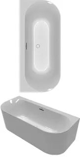 Villeroy & Boch Vorwand-Badewanne Loop&Friends LOF 1800x800x600mm OVAL Stone White – Bild 2
