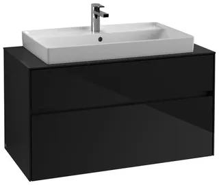 Villeroy & Boch WTUS Collaro C020B0 1000x548x500mm m. Bel. 2 Ausz. Waschtisch m.tig Glossy Grey – Bild 2