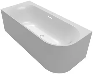 Villeroy & Boch Vorwand-Badewanne Loop&Friends LOF 1800x800 x600mm OVAL linke Ausführung Stone White