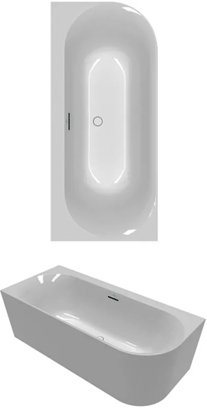 Villeroy & Boch Vorwand-Badewanne Loop&Friends LOF 1800x800 x600mm OVAL linke Ausführung Weiß Alpin