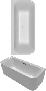 Villeroy & Boch Vorwand-Badewanne Loop&Friends LSF 1800x800x600mm SQUARE Weiß Alpin – Bild 2