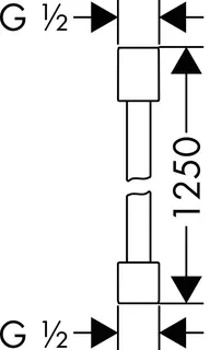 Hansgrohe Brausenschlauch Axor Starck Isiflex DN15 MSW m.beids.zylindr.Mutter 1250mm – Bild 2
