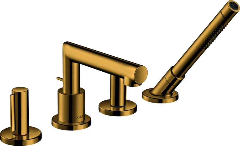 Hansgrohe 4-Loch Wannenarmatur Axor Uno F-Set Zerogriff PGO Wannenrandmontage