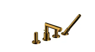 Hansgrohe 4-Loch Wannenarmatur Axor Uno F-Set Zerogriff PGO Wannenrandmontage – Bild 2