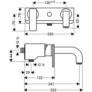 Hansgrohe Wannenmischer Axor Citterio Aufputz DN15 BBC – Bild 3