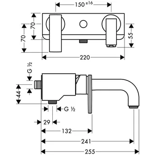 Hansgrohe Wannenmischer Axor Citterio Aufputz DN15 BBC – Bild 4