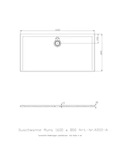 Hoesch Duschwanne Muna 1600x800x30 ohne Antirutsch, Material Solique, Weiß – Bild 3