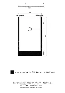 Hoesch Duschwanne Nias ges. 1600x1000x30 strukturierte Oberfl. Solique, Weiß – Bild 2