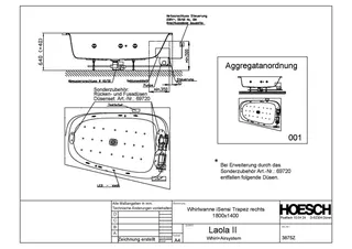 Hoesch WP iSensi Trapez 1800x1400 rechts Laola II, Weiß/verchromt/Motor rechts – Bild 2
