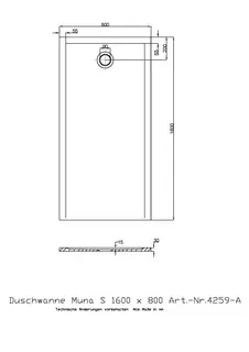 Hoesch Duschwanne Muna S 1600x800x30 ohne Antirutsch, Material Solique, Weiß – Bild 2