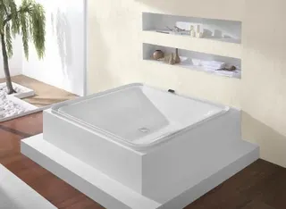 Hoesch Badewanne Ergo+ Quadrat 2075x1950 Weiß/verchromt