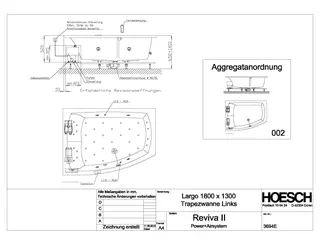 Hoesch WP Largo 3694&Reviva II Power+Air Weiß/verchromt/Motor links – Bild 2