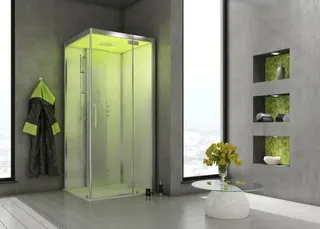 Hoesch DB SensePerience QU 1000x1000 re. bodenbündig, Wände Weiß