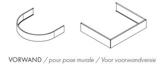 Hoesch Zubehör Aluminiumschürze für Duschwanne Muna Vorwand Halbrund 1000x1000 – Bild 2