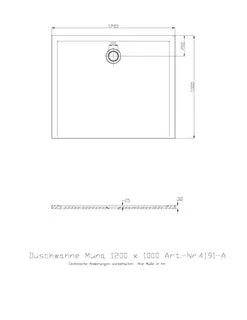 Hoesch Duschwanne Muna 1200x1000x30 ohne Antirutsch, Material Solique, Steingrau – Bild 2